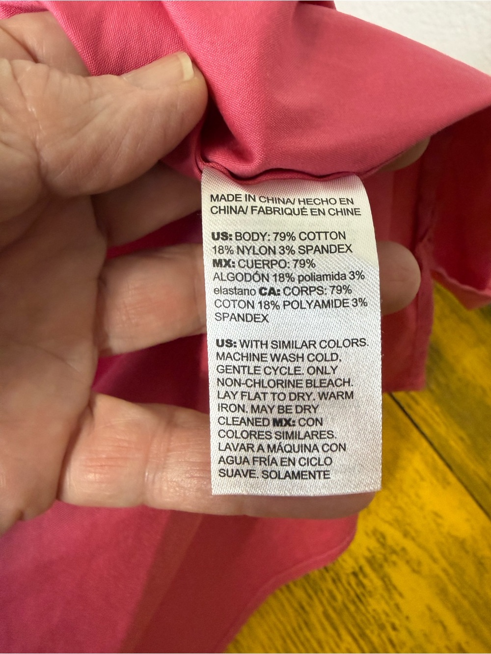 Chico’s Poplin Balloon Sleeve Popover Blouse Pink Women’s Size 12 (Chico’s 2) - Picture 4 of 9